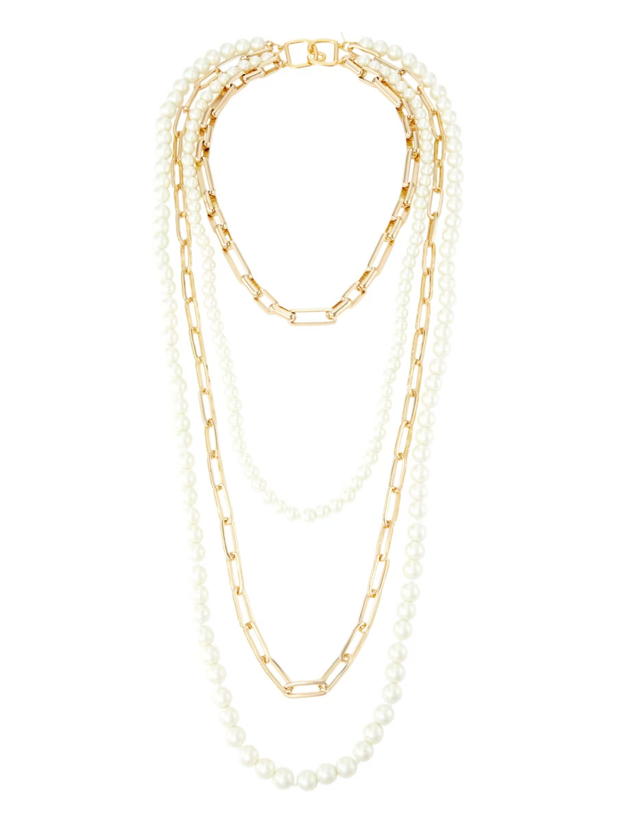 Goldtone & 10MM Faux Pearl Nested Necklace | Saks Fifth Avenue