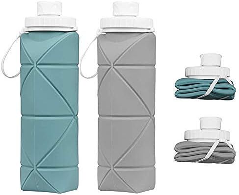 SPECIAL MADE Collapsible Water Bottles 2 Pack BPA Free Siliconce Leak-proof Reusable Travel Water Bo | Amazon (US)