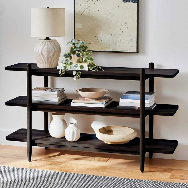Better Homes & Gardens Springwood Horizontal Bookcase, Charcoal Finish | Walmart (US)