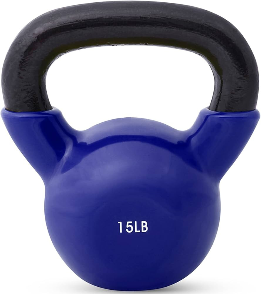 JFIT Kettlebell Weights Vinyl Coated Iron - 12 Size Options, 5lbs-50lbs - Coated for Floor and Eq... | Amazon (US)