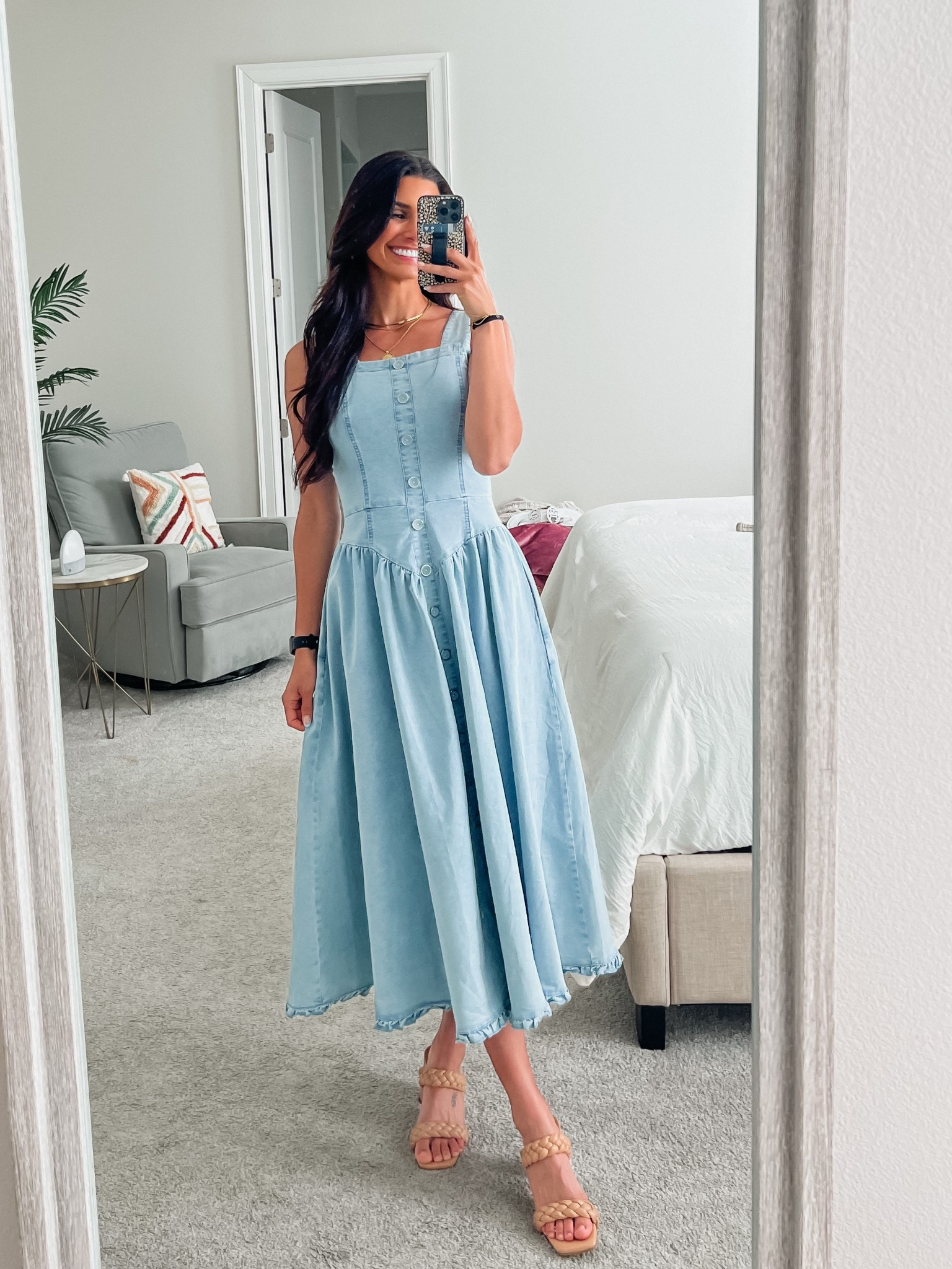 So pretty 🥹 wearing a size 2

Church dress T length dress summer dress denim dress modest dress Easter dress

#LTKSeasonal #LTKStyleTip #LTKParties