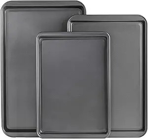 Goodcook Nonstick Steel 3-Piece Cookie Sheet Set | Amazon (US)