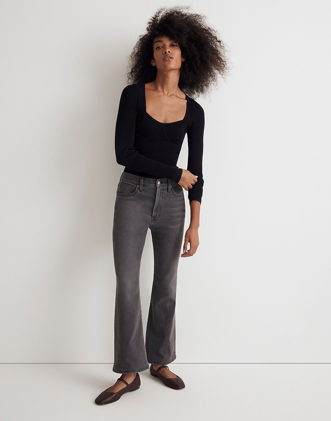 The Perfect Vintage Flare Crop Jean in Johnsville Wash | Madewell