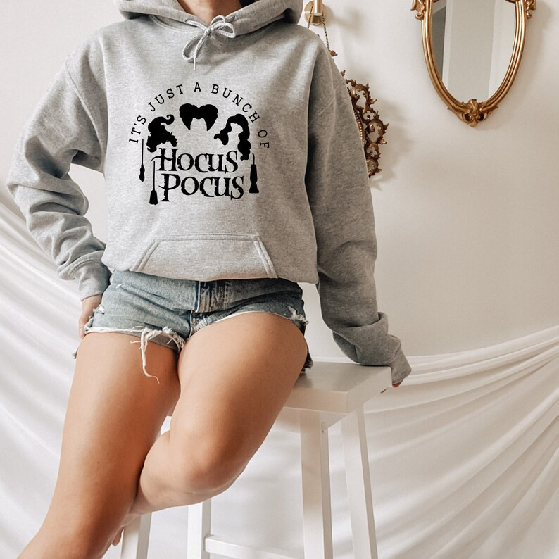 It's Just A Bunch Of Hocus Pocus Hoodie, Halloween Hoodie, Sanderson Sisters Hoodie, Witch Pullov... | Etsy (US)