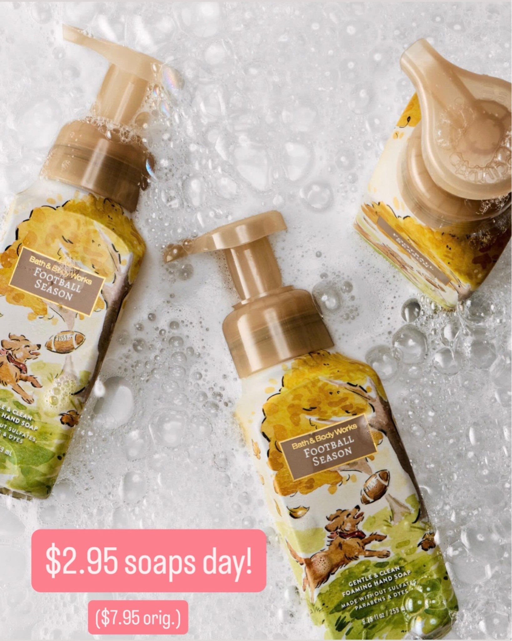 all foaming soaps are on major sale today! $2.95 per foaming soaps, the day to stock up!

#LTKSeasonal #LTKselfcare #LTKHome