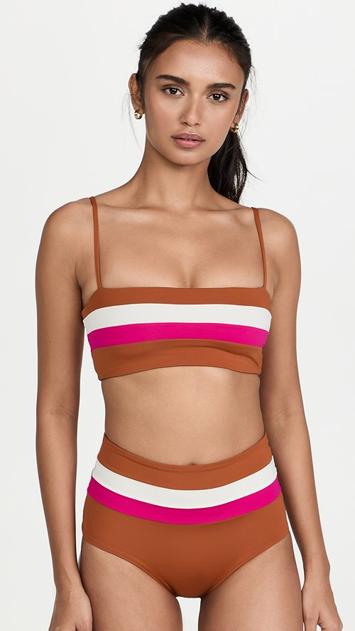 Rebel Stripe Bikini Top | Shopbop