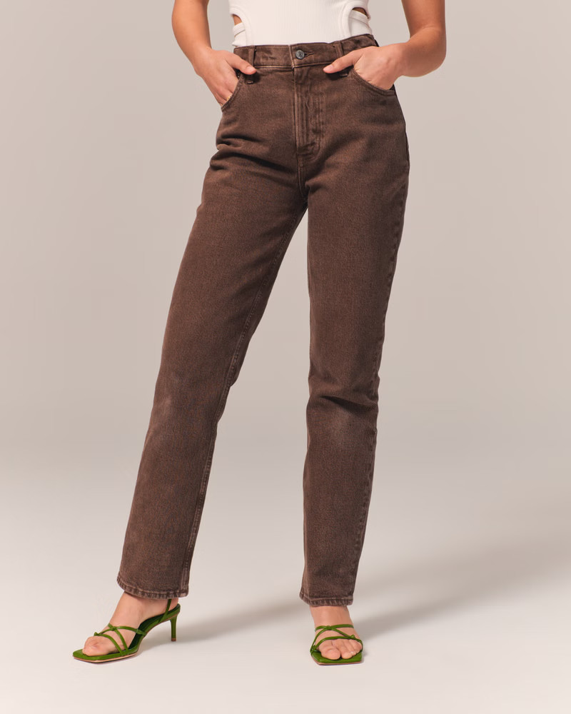 Women's Ultra High Rise 90s Straight Jean | Women's Bottoms | Abercrombie.com | Abercrombie & Fitch (US)