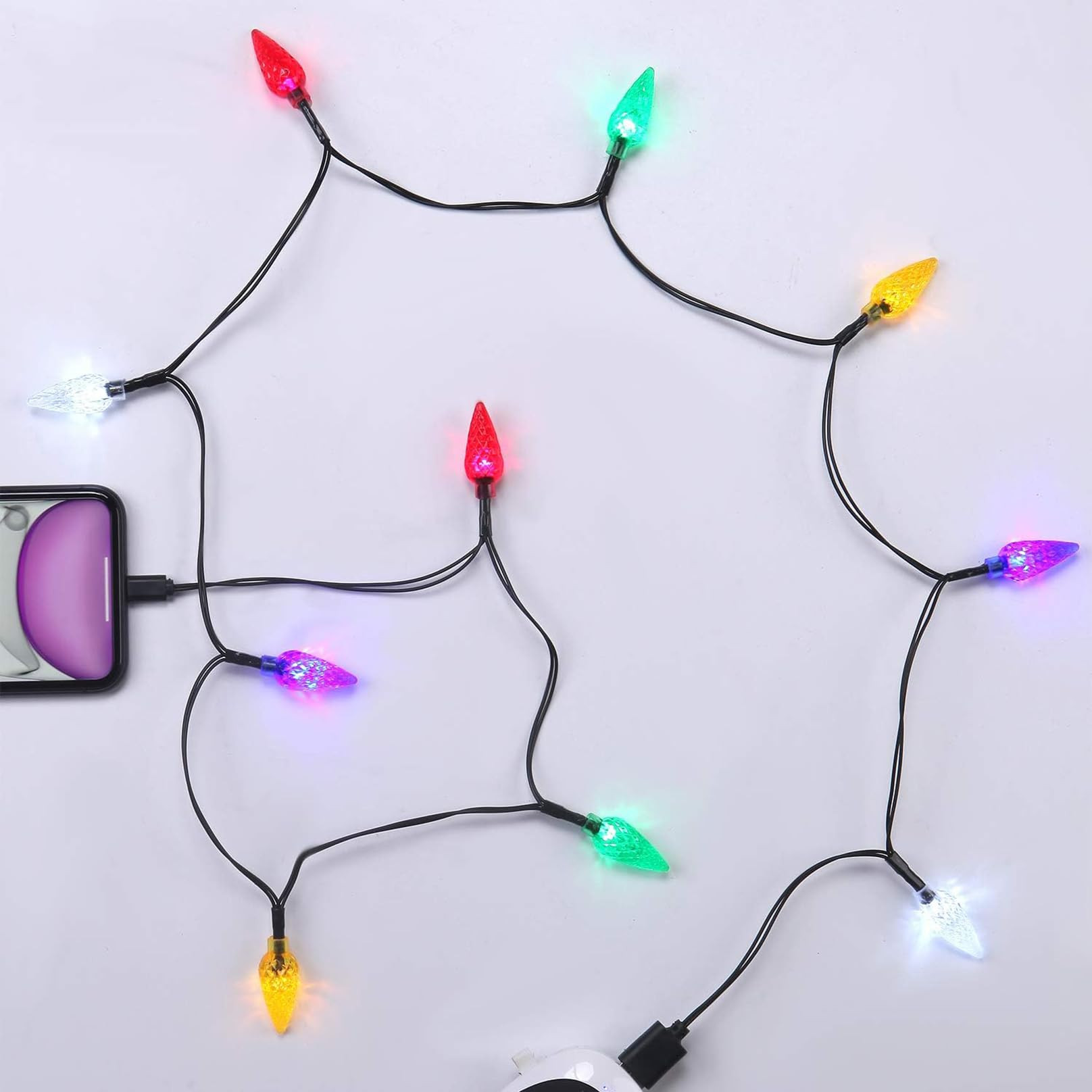 LED Christmas Light iPhone Charger Cord USB C Type C Charging Cable Gift for iPhone 17/16/16 Pro/... | Amazon (US)