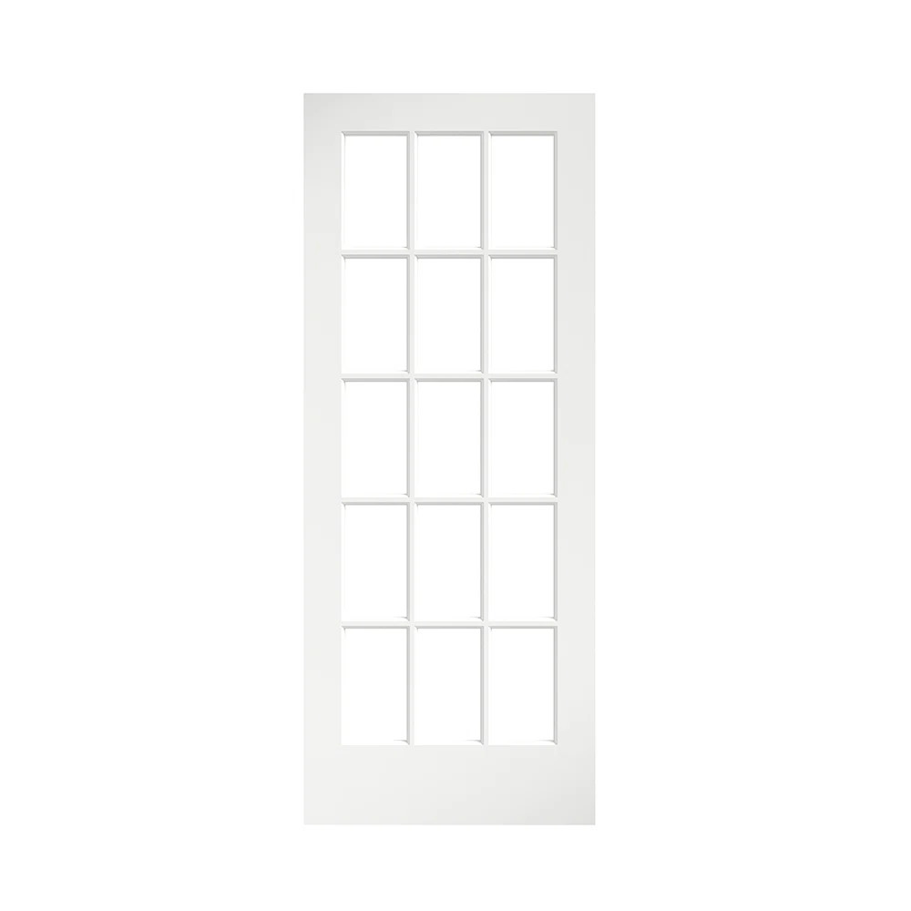 80-in 15-Lite Glass Wood Painted French Doors | Wayfair North America