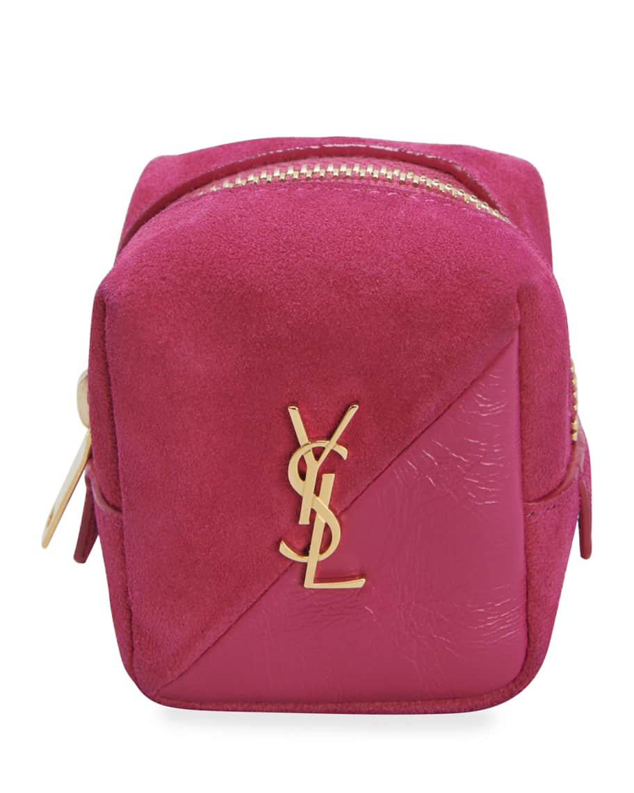 Saint Laurent Jamie YSL Patchwork Pouch Key Chain | Neiman Marcus