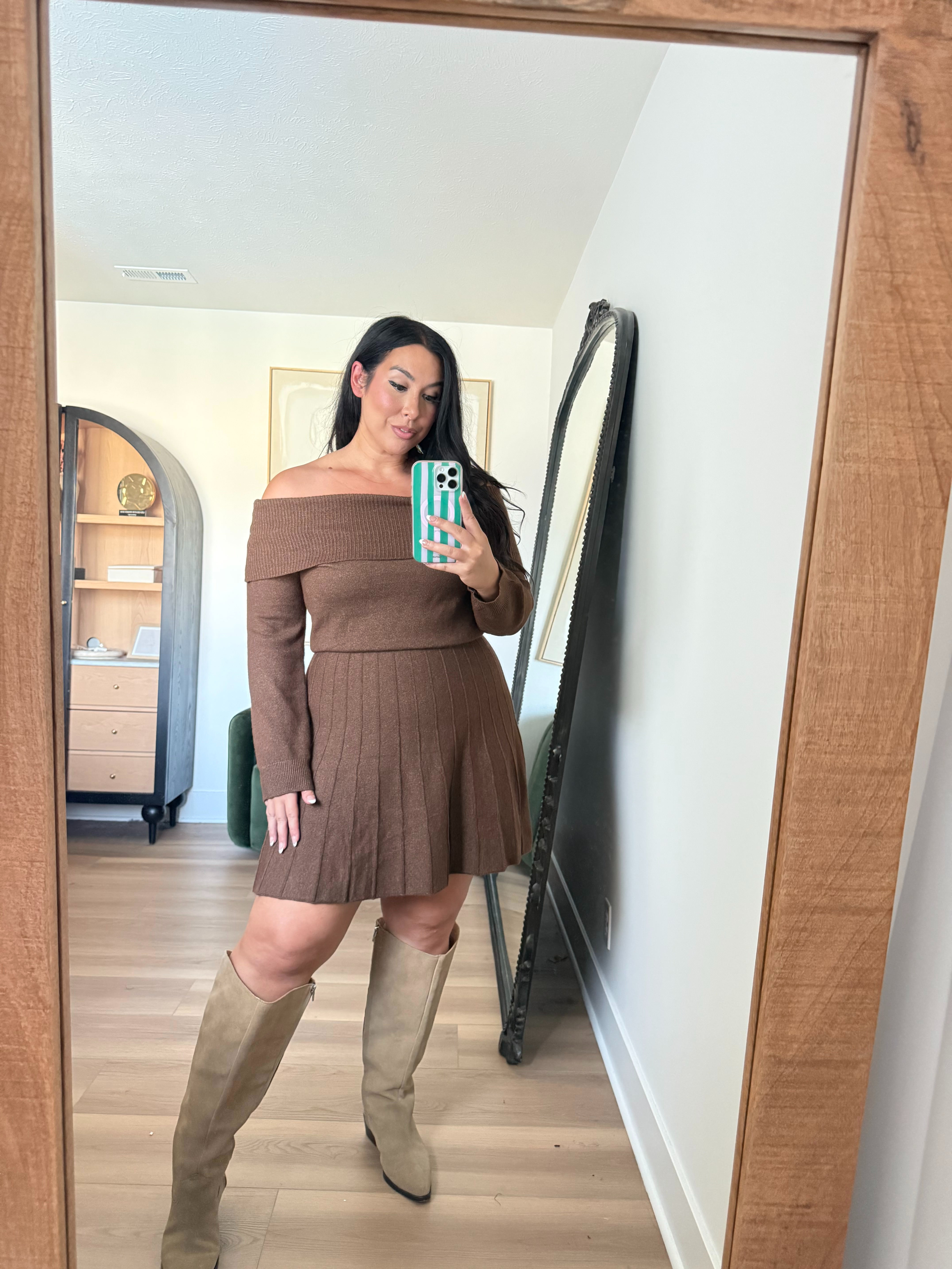 This one looks like a set but it's not! Off the shoulder is so flattering! amazon fashion, amazon finds, amazon romper, amazon fall finds, amazon dresses, fall dresses, fall style, family photos, midsize, affordable 

 #LTKSeasonal #LTKMidsize