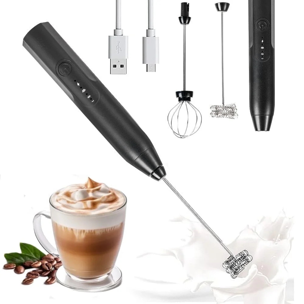 Uncahome Milk Frother Wand Drink Mixer - Handheld Milk Frother Electric Whisk - Easy-Clean Stainl... | Walmart (US)