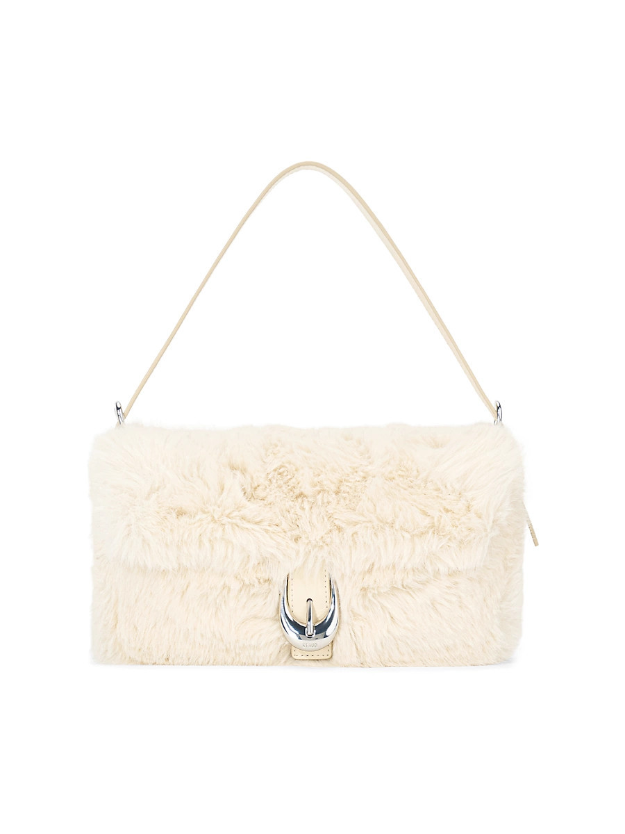 Women's Harlow Faux Fur & Leather Top Handle Bag - Cream | Saks Fifth Avenue