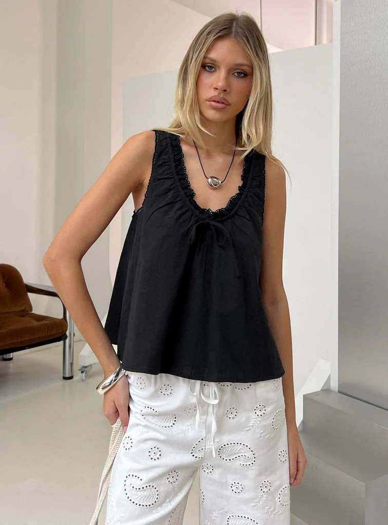 Antiquity Babydoll Top Black | Princess Polly US