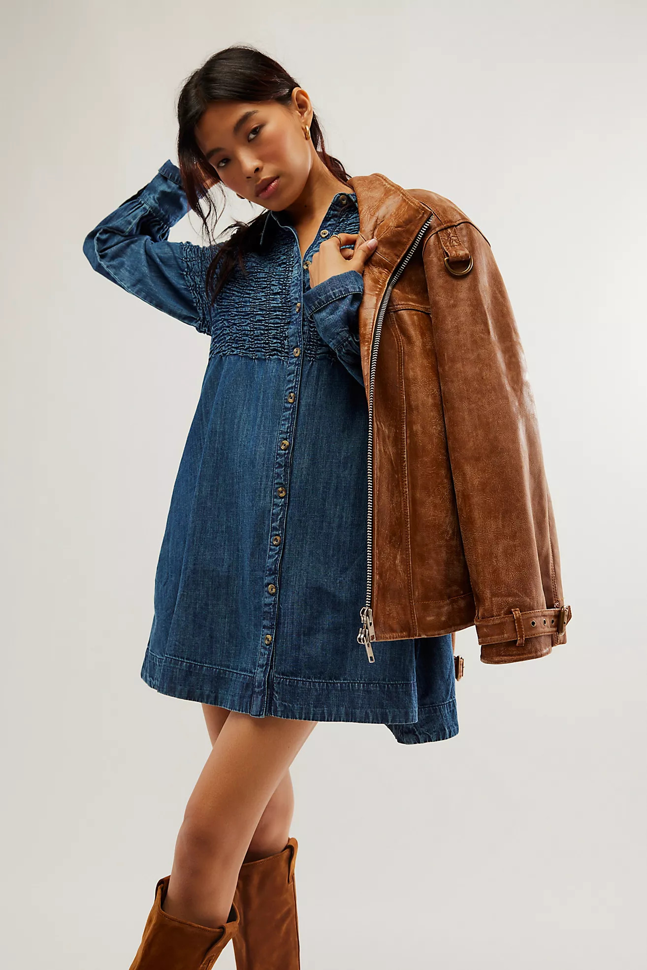 Denim Find Me Now Mini Dress | Free People (Global - UK&FR Excluded)