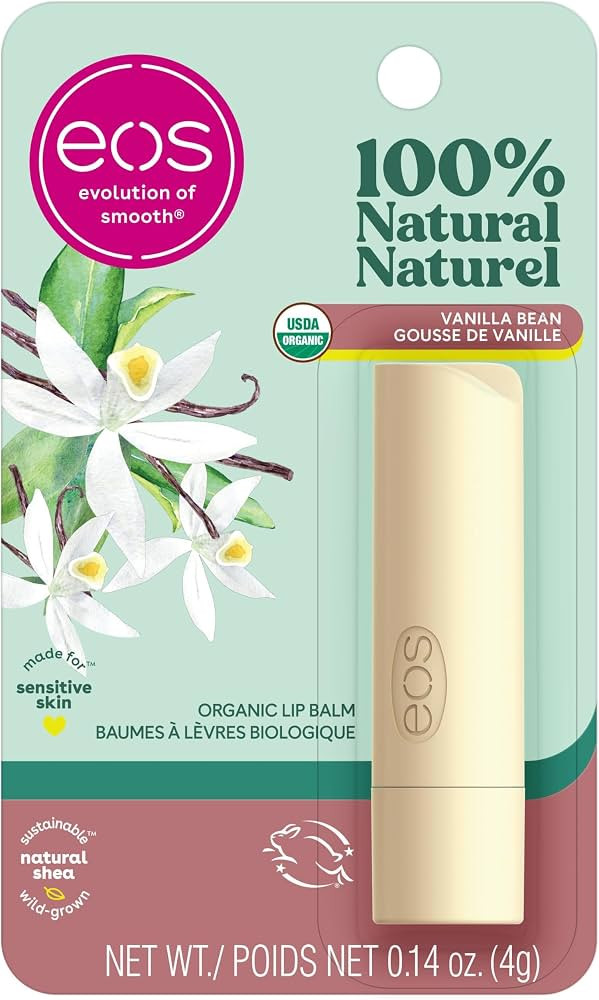 eos 100% Natural and Organic Lip Balm Stick, Vanilla Bean, 4g | Amazon (CA)