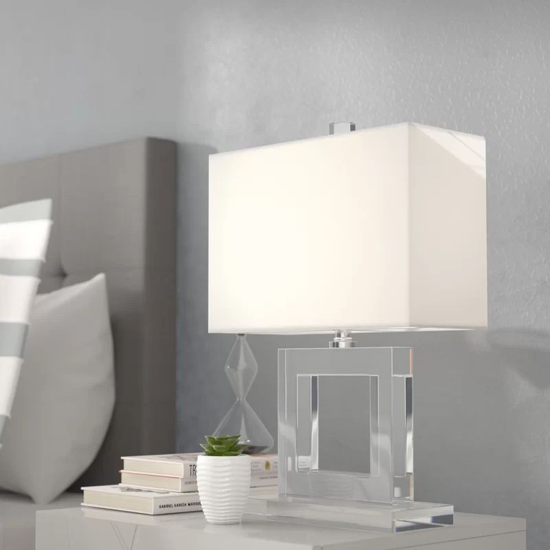 Brodick 20.5" White/Clear Table Lamp | Wayfair North America