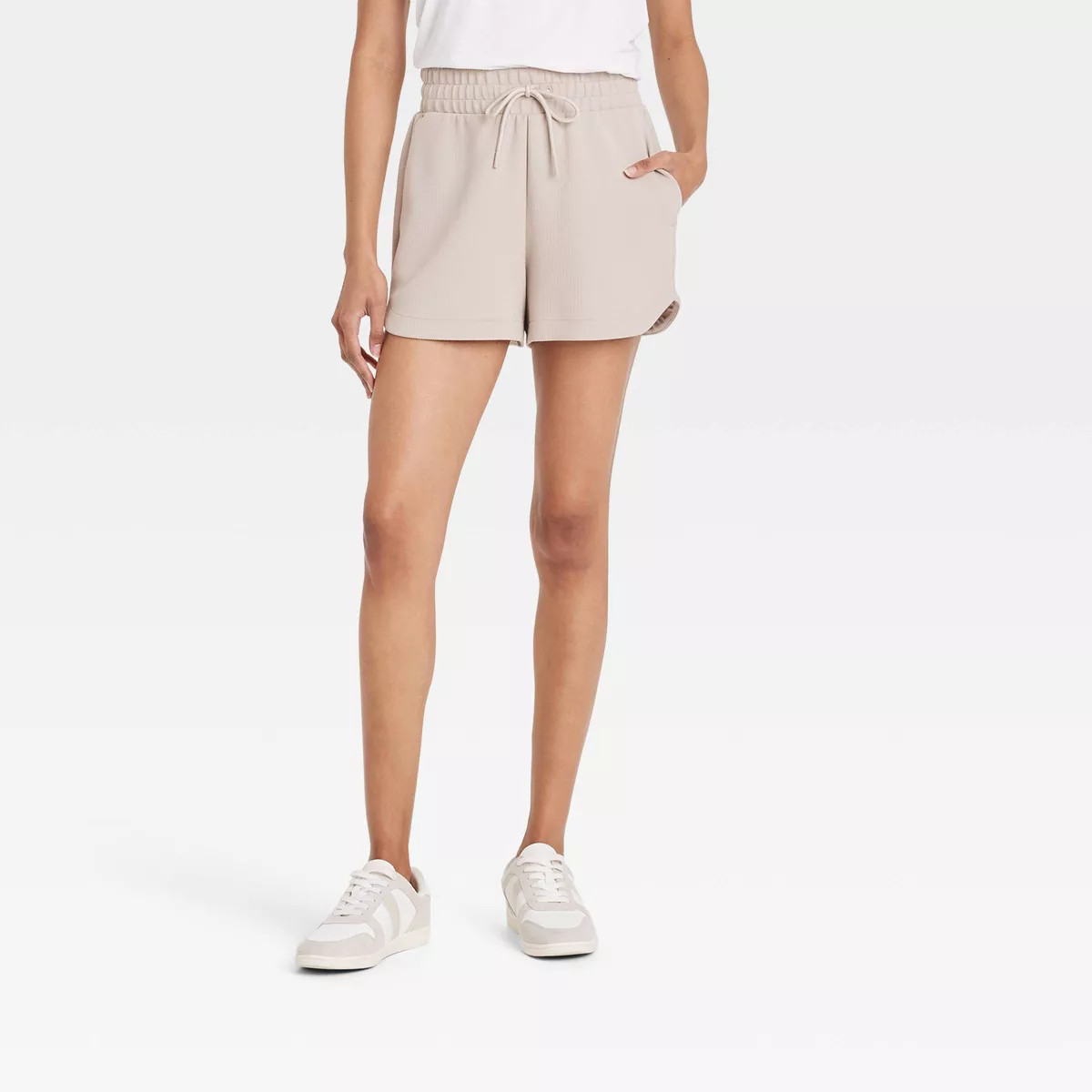 Women's Airy Sleek Ribbed High-Rise Shorts 3.5" - All In Motion™ | Target