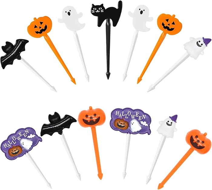 13 Pcs Halloween Picks for Bento Box Halloween Food Picks for Birthday Themed Party | Amazon (US)