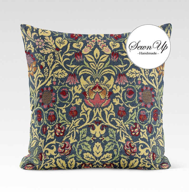Cushion Cover 28 Sizes William Morris Violet and Columbine Tapestry Cotton Handmade Floral Flower... | Etsy (US)