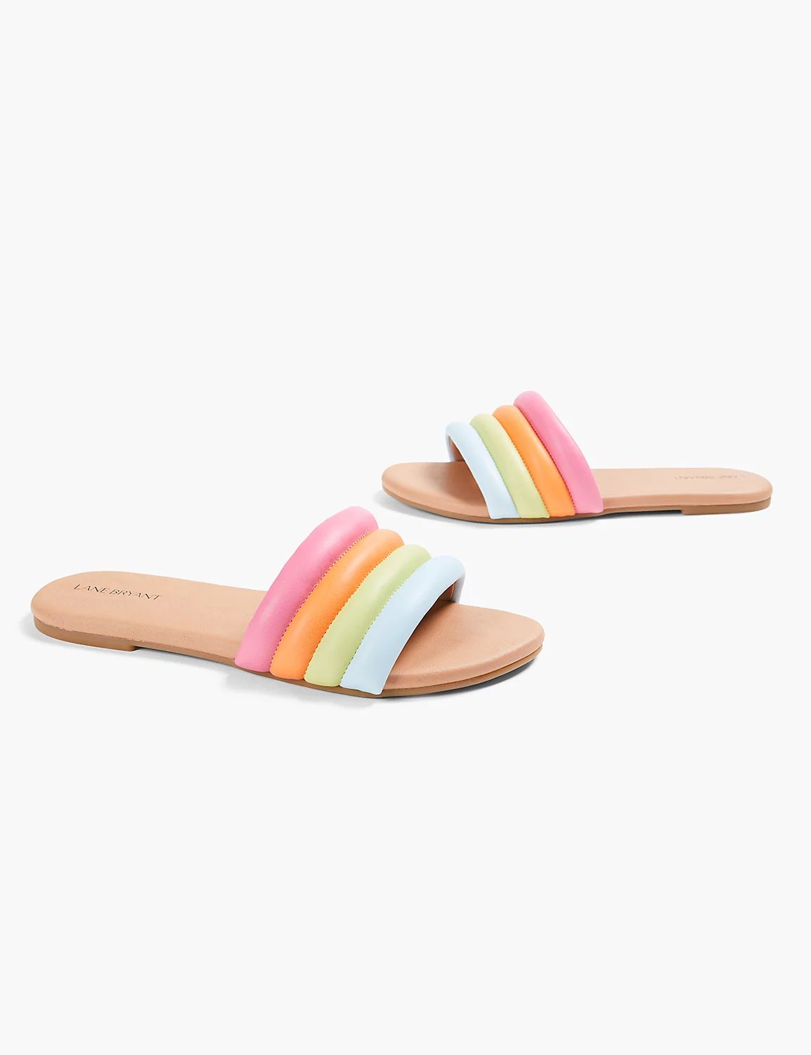 Dream Cloud Rainbow Slide Sandal | LaneBryant | Lane Bryant (US)