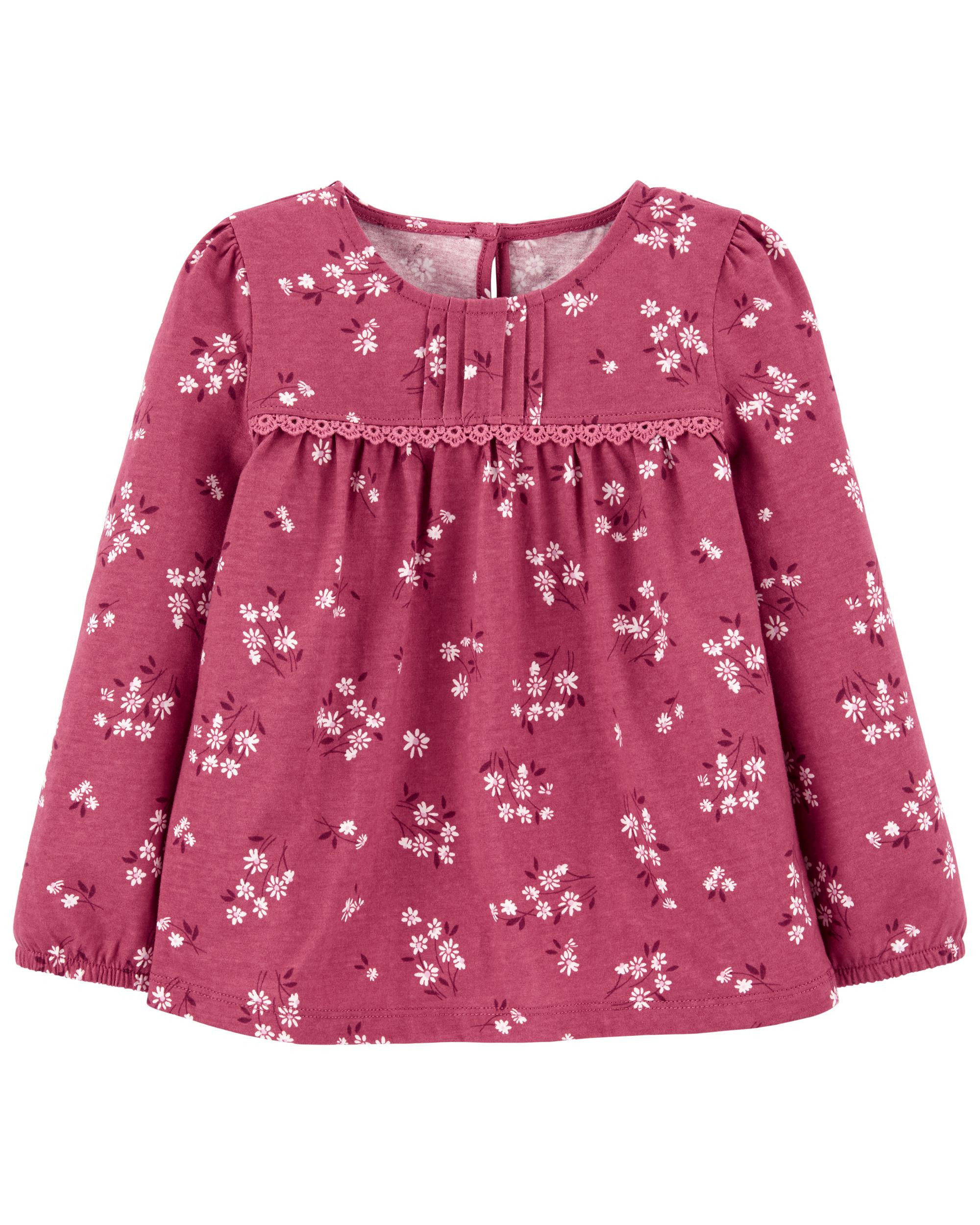 Lace Trim Pleated Top | Carter's