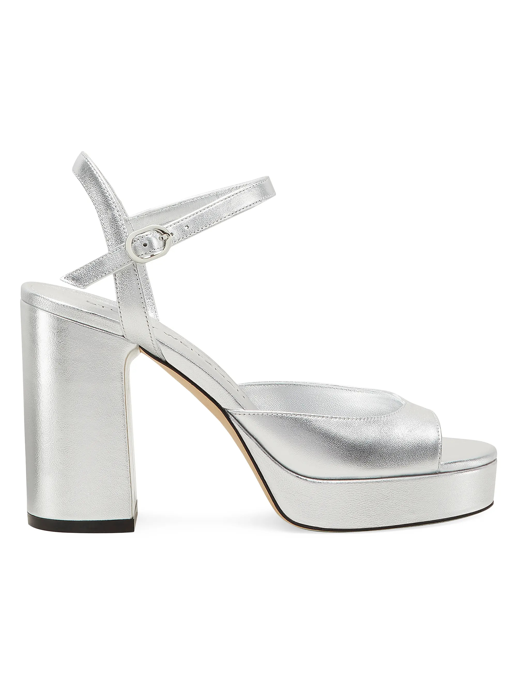 Dayna II 100MM Metallic Leather Platform Sandals | Saks Fifth Avenue