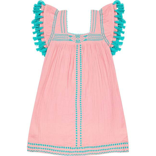 Women's Mini Sandrine Embroidered Dress, Pink Sorbet | Maisonette