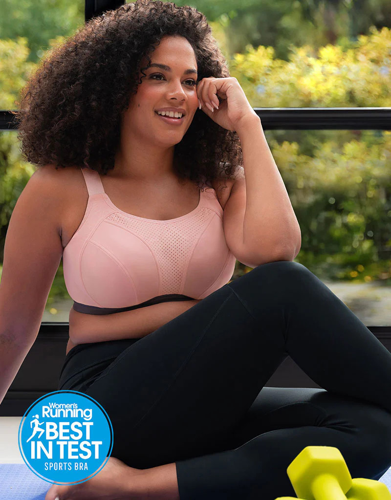 Curvy Kate Everymove Wired Multiway Sports Bra Blush/ Charcoal / 32FF | Curvy Kate Ltd