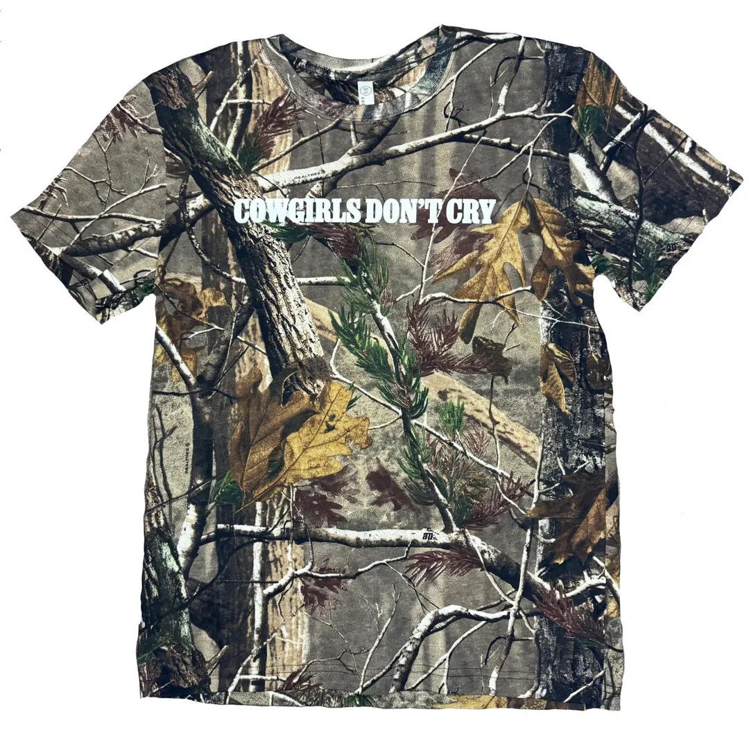 Cowgirls Don't Cry Real Tree Camo Tee - Etsy | Etsy (US)
