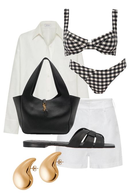 chic gingham swim look from vetchys 

#LTKfindsunder100