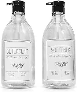 The Farmhouse Room Inc.1/2 Gallon Bottles for Liquid Detergent and Fabric Softener(64oz.) BPA Fre... | Amazon (US)