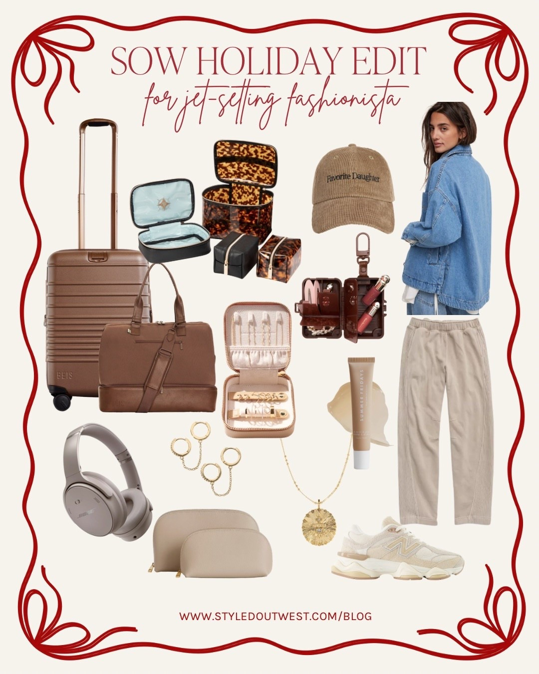 For the stylish traveler, or the friend constantly planning their next trip — this gift guide has everything they’ll actually use. From the ultimate carry-on roller, packing cubes, the coziest travel layer, and chic travel accessories— every pick blends style with real-world function. These are gifts that make travel easier, smarter, and more beautiful — perfect for holiday gifting, birthdays, or treating yourself before your next flight.

First time customers get 10% Quince orders with my code: INFG-25JENNAOUTWEST10 

#LTKTravel #LTKGiftGuide #LTKHoliday