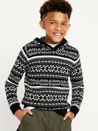 Printed Sweater-Knit Pullover Hoodie for Boys | Old Navy (US)