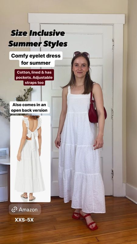 Amazon cotton eyelet dress size inclusive size XXS-5x
#whitedress

#LTKSeasonal #LTKStyleTip