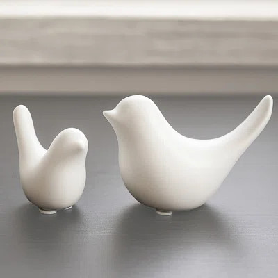 Wood Look Ceramic Birds Statues Home Decor Modern Style Decorative Ornaments for Living Room, Bedroom, Office Desktop, Pottery barn Décor | Wayfair North America