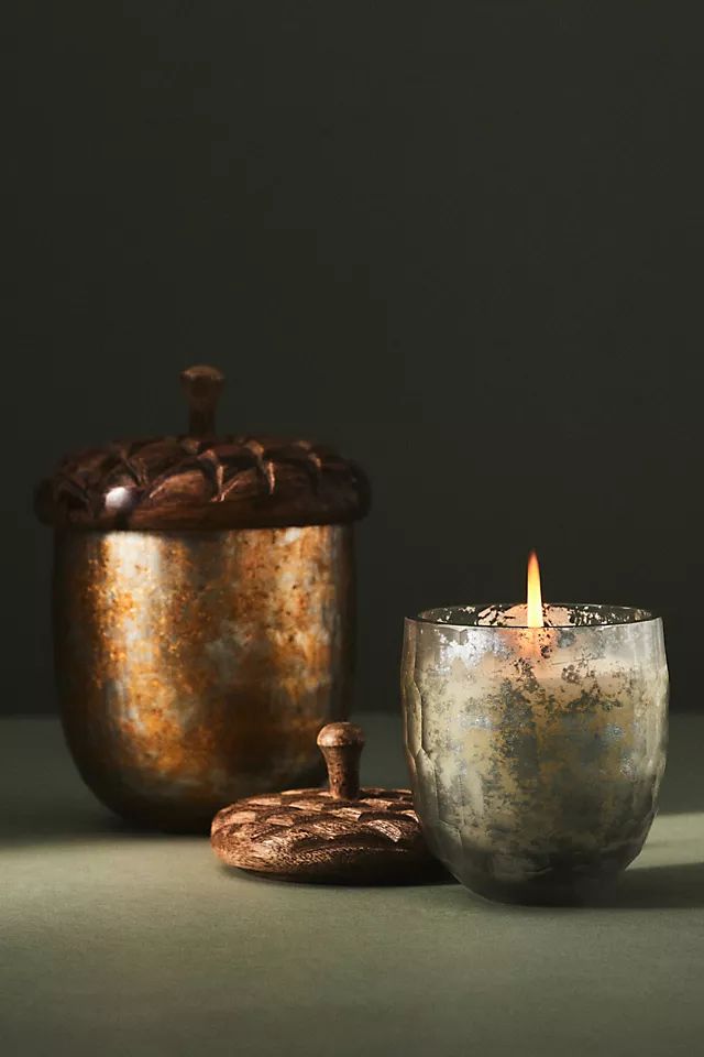 Gilded Acorn Candle | Anthropologie (US)