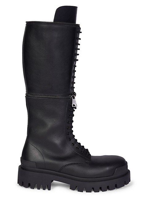 Master Convertible Knee-High Leather Combat Boots | Saks Fifth Avenue