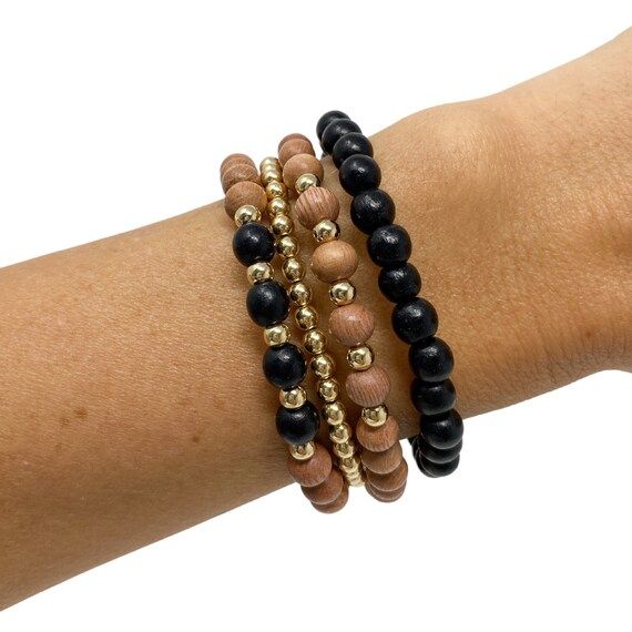 the delicate sienna | black | rosewood stack | Etsy (US)