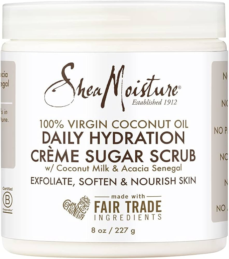 SheaMoisture Daily Hydration Crème Sugar Scrub Care for Dry Skin 100% Virgin Coconut Oil Acacia ... | Amazon (US)