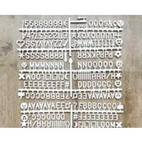 Letter Board Letters  3/4 INCH Set of 340 Characters for Felt Letter Boards  Emojis, Punctuation, Numbers, Letters (Helvetica Font) | Etsy (US)