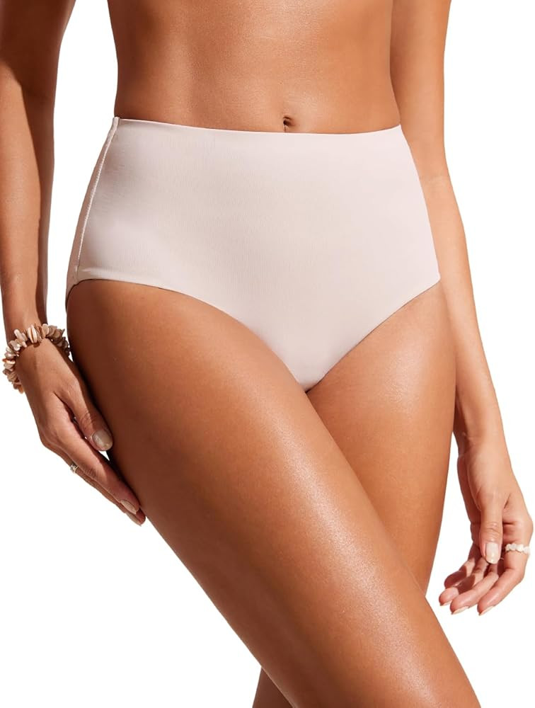 CRZ YOGA Womens High Waisted Bikini Bottom Tummy Control Bathing Suit Swimsuit Full Coverage Swim... | Amazon (US)