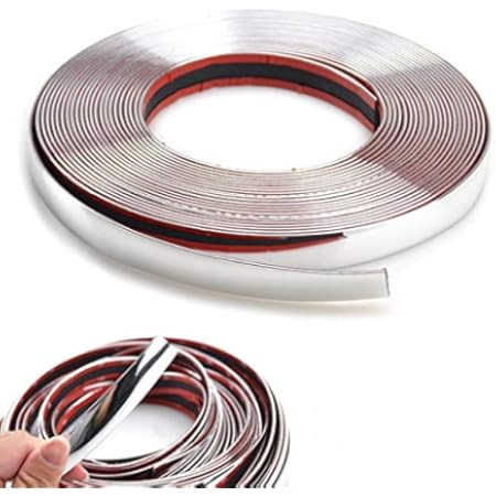 25Foot Automotive Chrome Trim Molding - 1/2"(12mm) Width Side Body Chrome Moulding Trim Strip(Self A | Amazon (US)