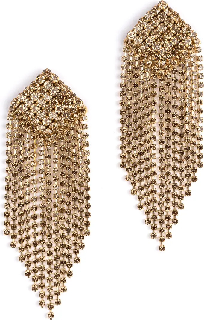 Deepa Gurnani Niomi Crystal Fringe Drop Earrings | Nordstrom | Nordstrom