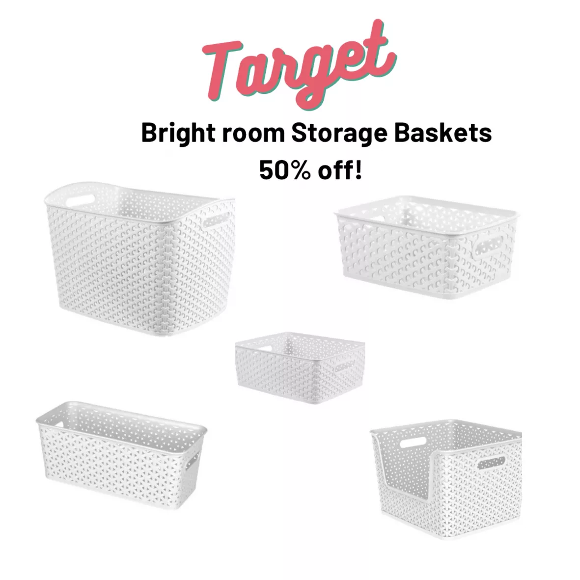 Brightroom Y-Weave Easy Access Storage Bin White - Brightroom