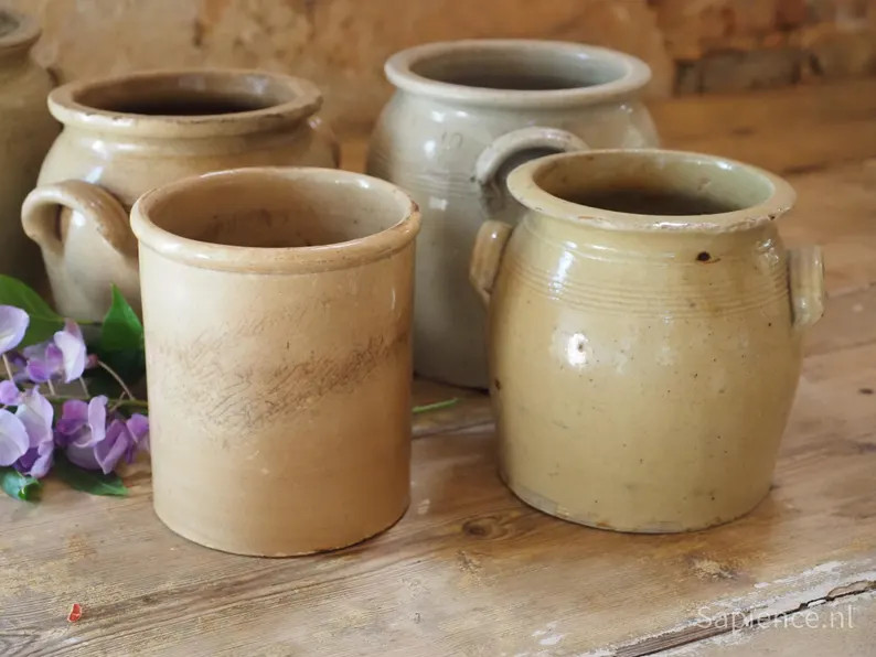 Antique French Stoneware Confit Pot: Handmade Grey Jar - Etsy | Etsy (US)