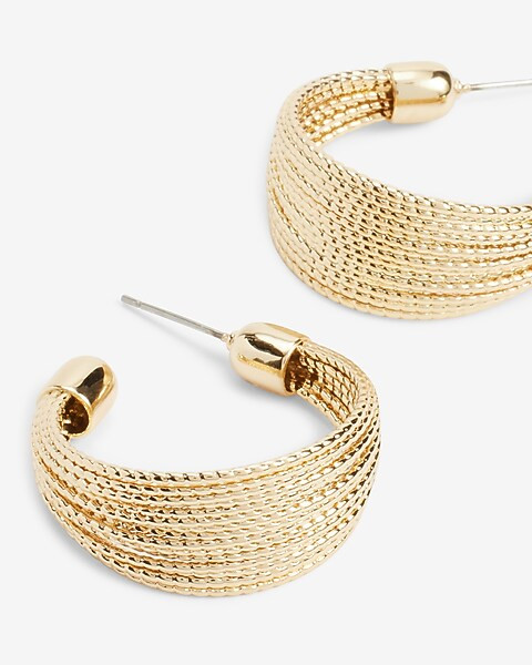 Multi Row Post Back Hoop Earrings | Express