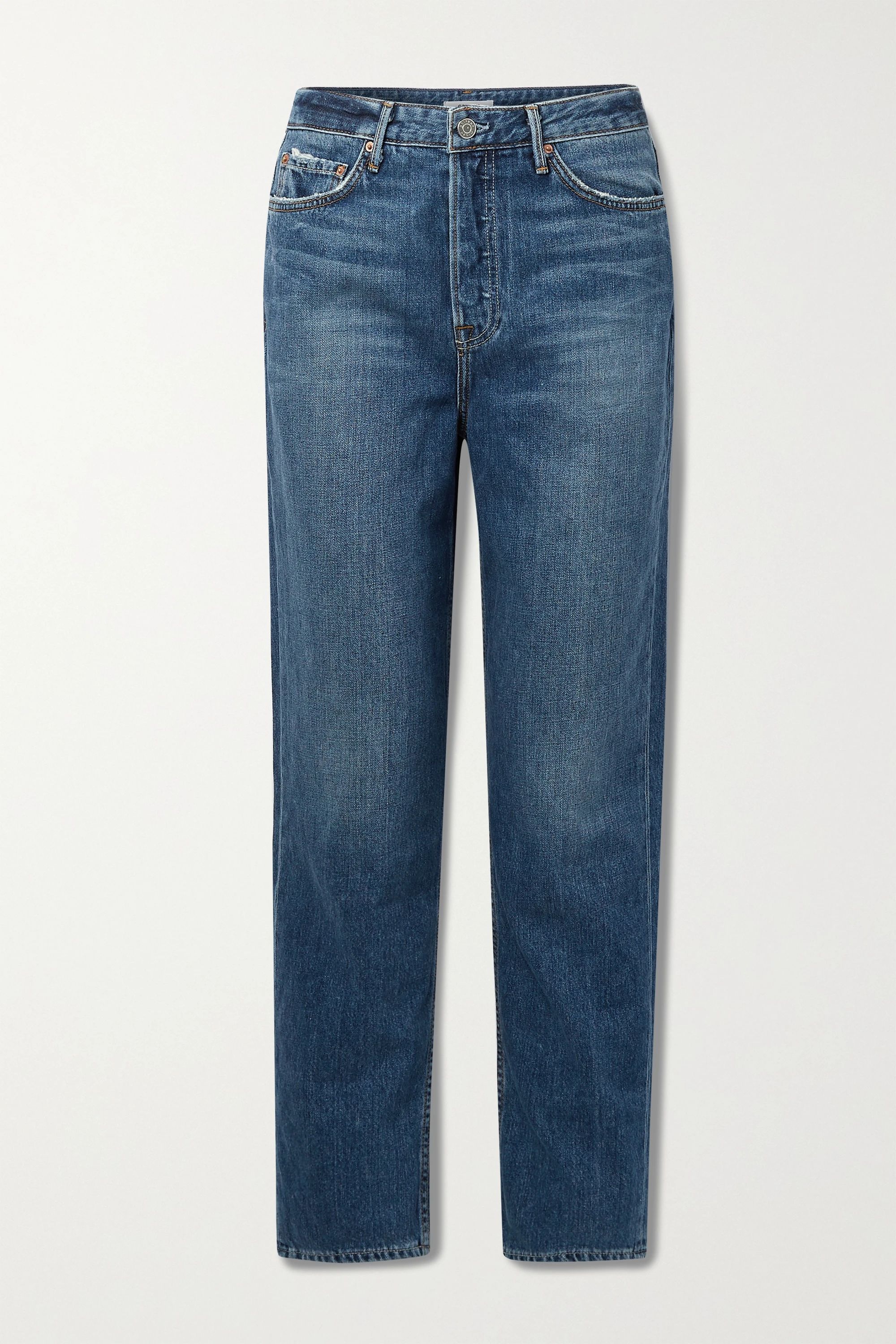 Mid denim Devon high-rise straight-leg jeans | GRLFRND | NET-A-PORTER | NET-A-PORTER (US)