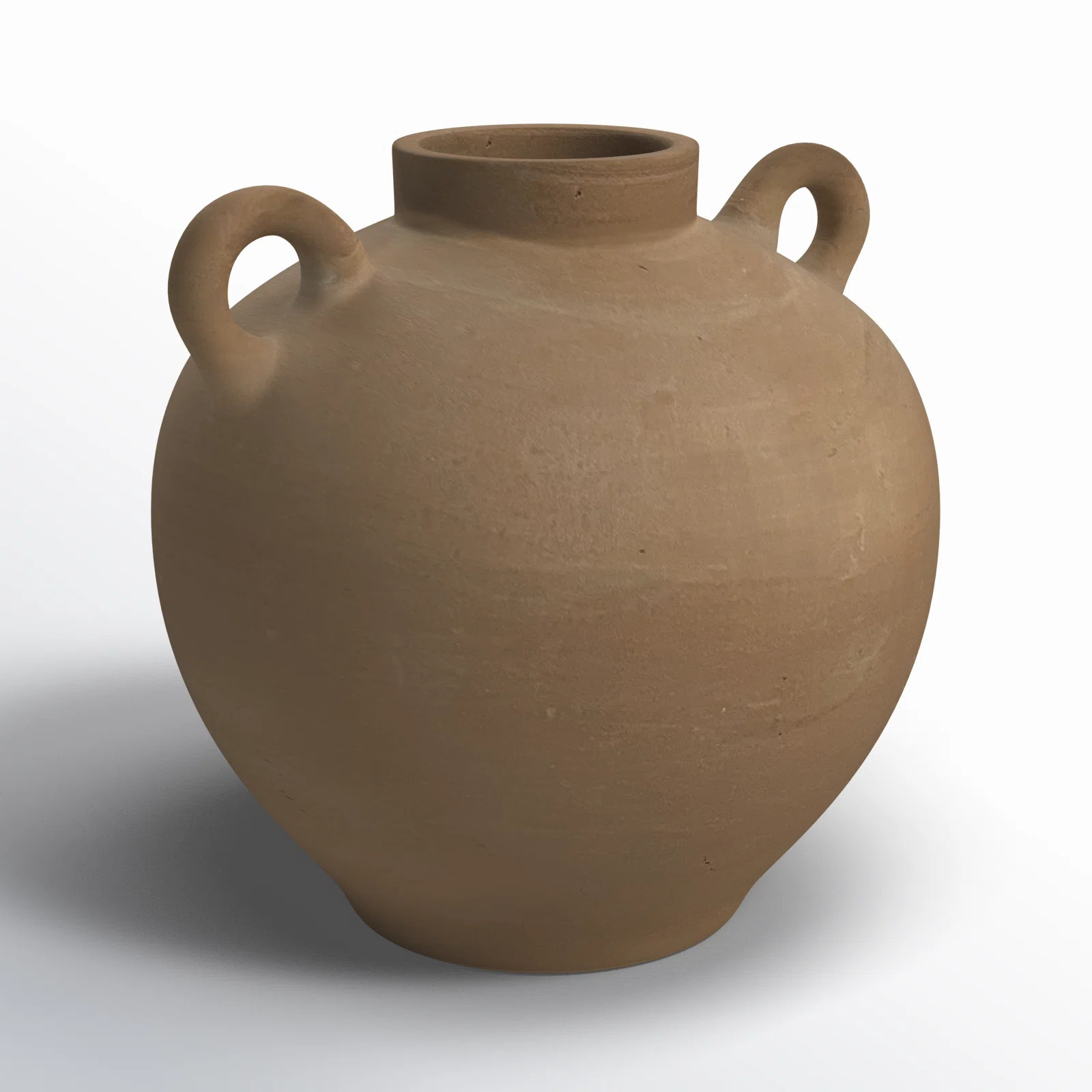 Otterra Terracotta Vase Natural Black H 9.8" & Dia 10.4" | Wayfair North America