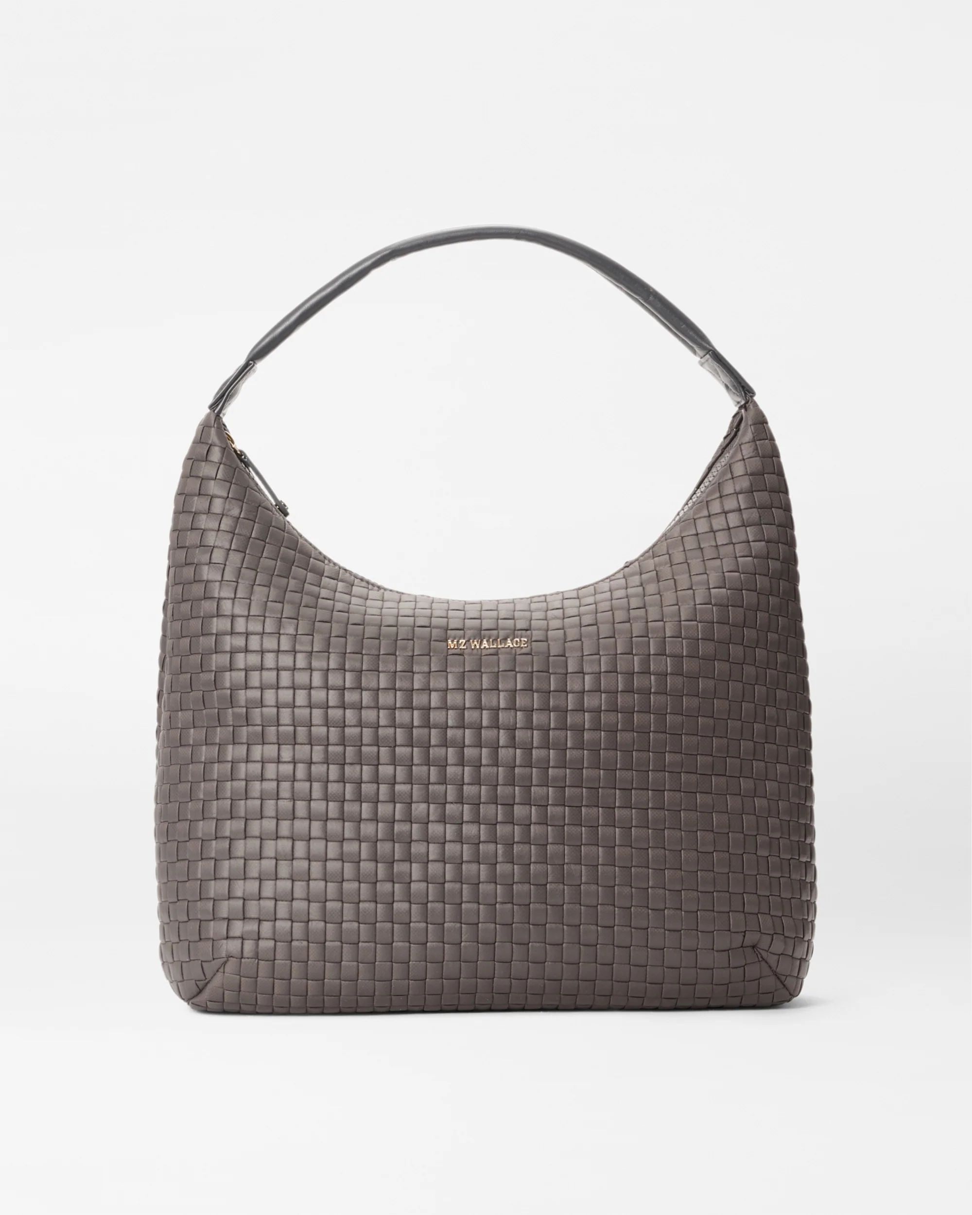 Large Woven Nylon Shoulder Bag in Magnet | MZ Wallace | MZ Wallace